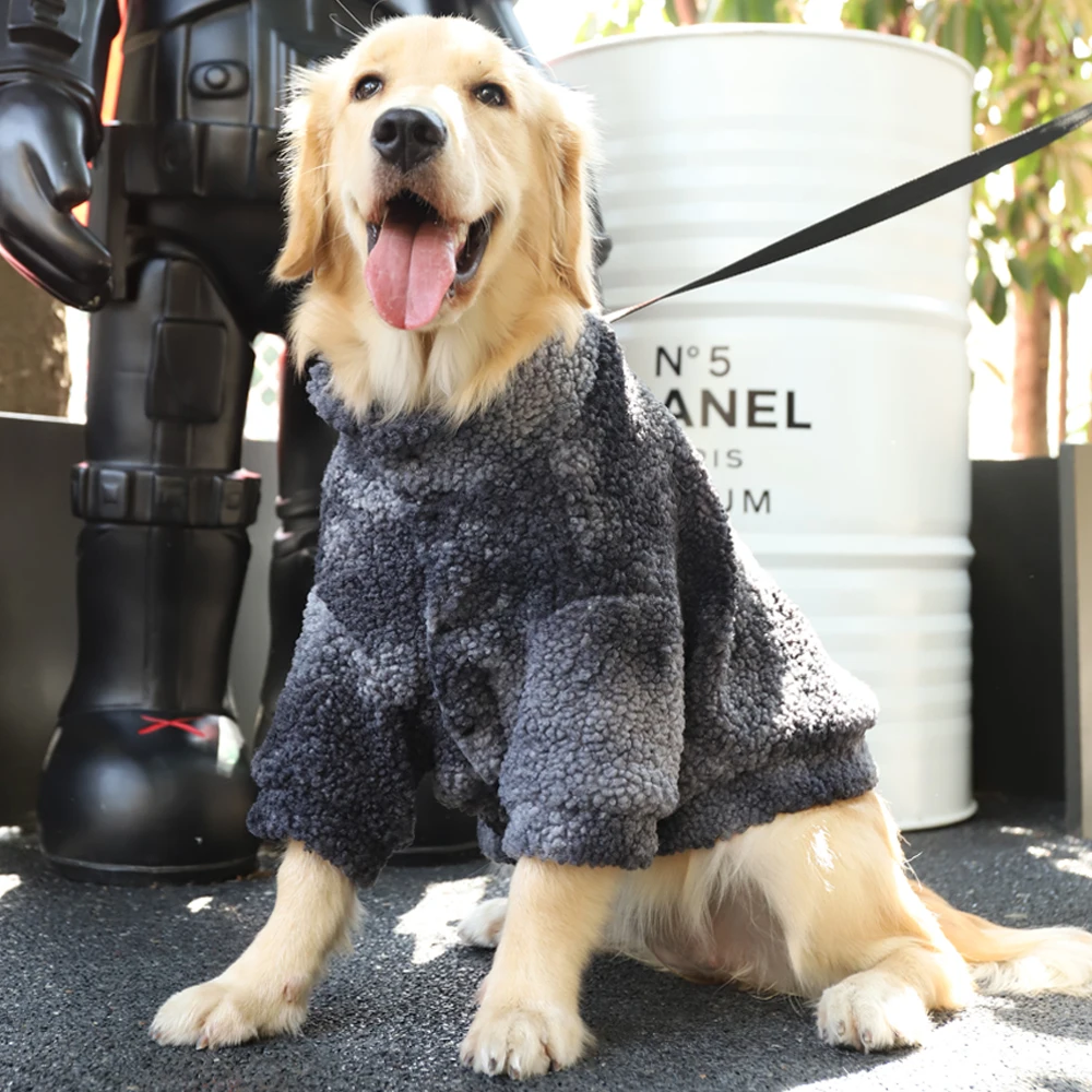 HOOPET 3XL-7XL Mùa Đông Dày Lớn Quần Áo Cho Chó Con Cừu Len Áo Khoác Trung Chó Lớn Chống Gió Phối Phụ Kiện Dành Cho Thú Cưng