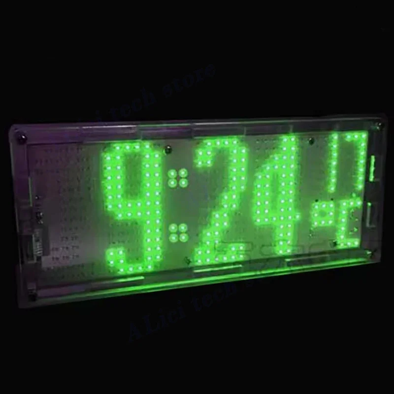 Kit de reloj de matriz de puntos LED 51 microordenador de un solo chip reloj electrónico controlado ópticamente piezas de bricolaje