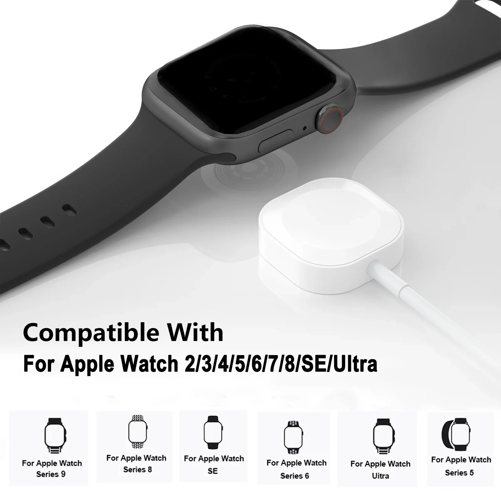 New Magnetic Wireless Charger for Apple Watch Series 9 8 7 6 5 4 SE Fast Charging Cable USB Type C for iWatch Series 6 3 5 3 2 1