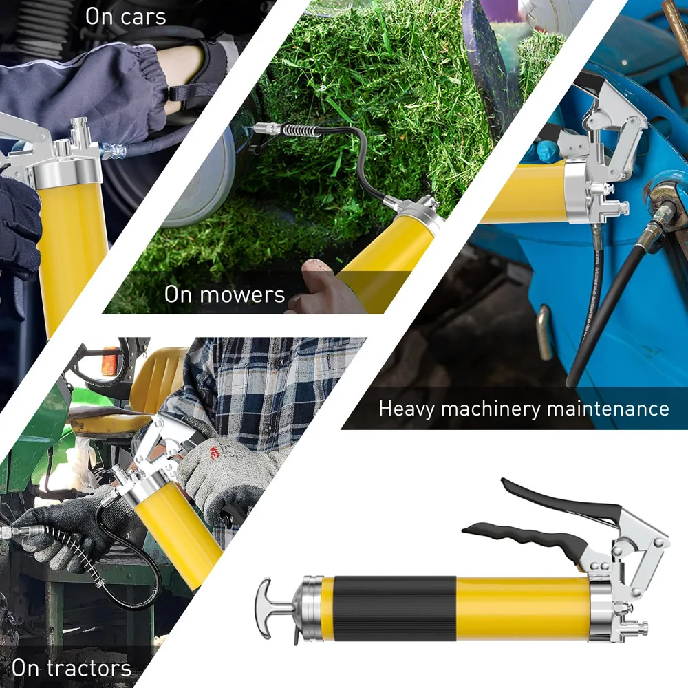 Kit de herramientas para grasa de aceite, kit de herramientas para grasa de agarre resistente de 7000PSI, herramientas de mantenimiento de alta resistencia para lubricación de aceite y automóviles, camiones SUV