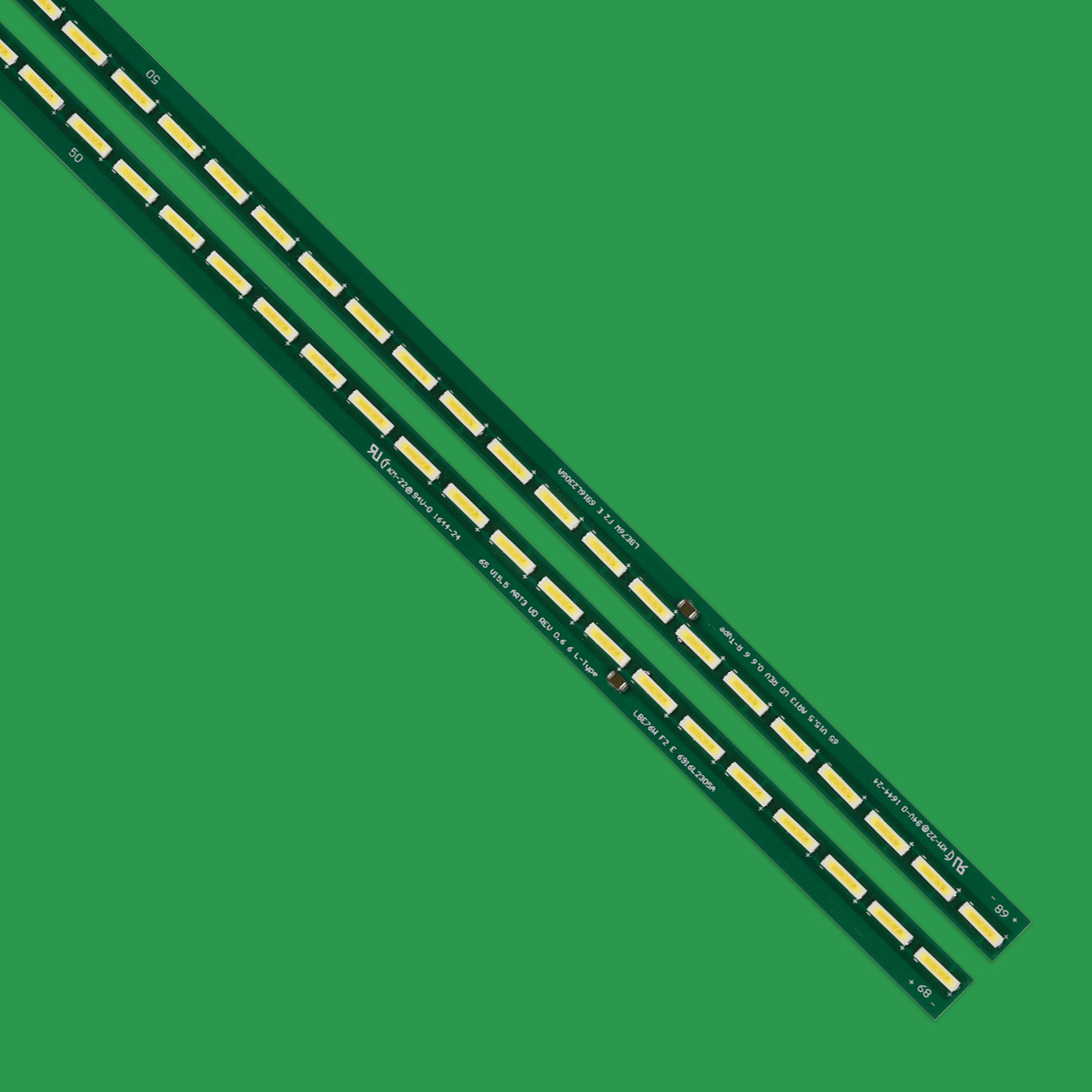 2 uds tira de LED para iluminación trasera 65UH6030 65UF6800 65UH6150 65UF6450 65UH615V 65UH625V 65UH600V 65UH5B-BD 6922L-0143A 6916L-2305A 2306A