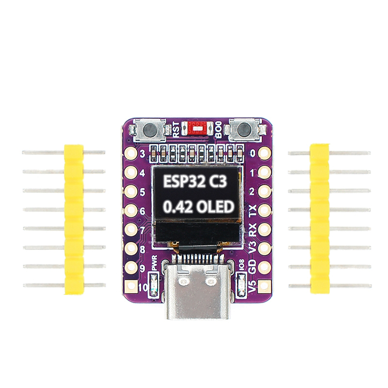 Carte de développement OLED ESP32-C3 avec module OLED 0.42 pouces, antenne en céramique, wifi, Bluetooth, carte de développement supermini ESP32