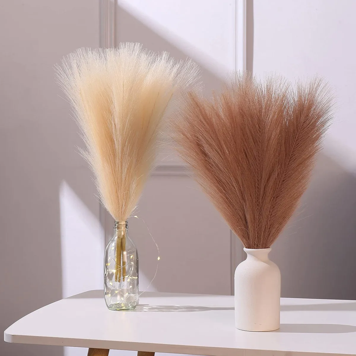 10 Uds. De plantas artificiales de caña de hierba Pampas, gran oferta, para el hogar, jardín al aire libre, ramos de novia para boda, decoración DIY para álbum de recortes y festivales