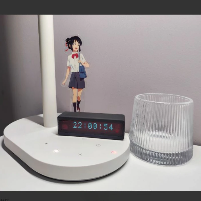 Nuevo bricolaje con diseño inteligente de temperatura, pantalla de alta definición, reloj de red de escritorio Typec VFD