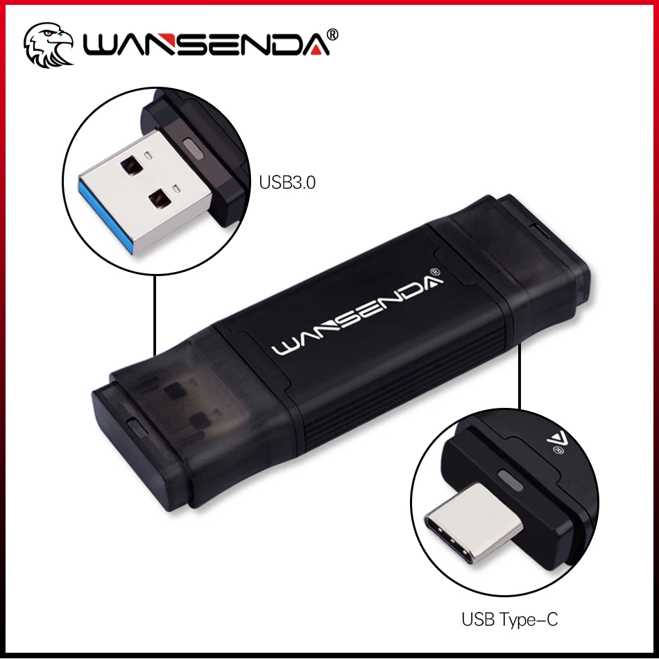 WANSENDA USB-флеш-накопитель, 512 ГБ, 256 ГБ, 128 ГБ, 64 ГБ, 32 ГБ, 16 ГБ