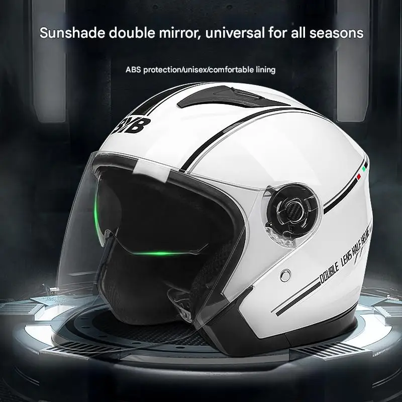 高品質 Abs ハードシェルオートバイ乗馬ヘルメット抗 Uv デュアルレンズ乗馬抗 Cision ヘルメット