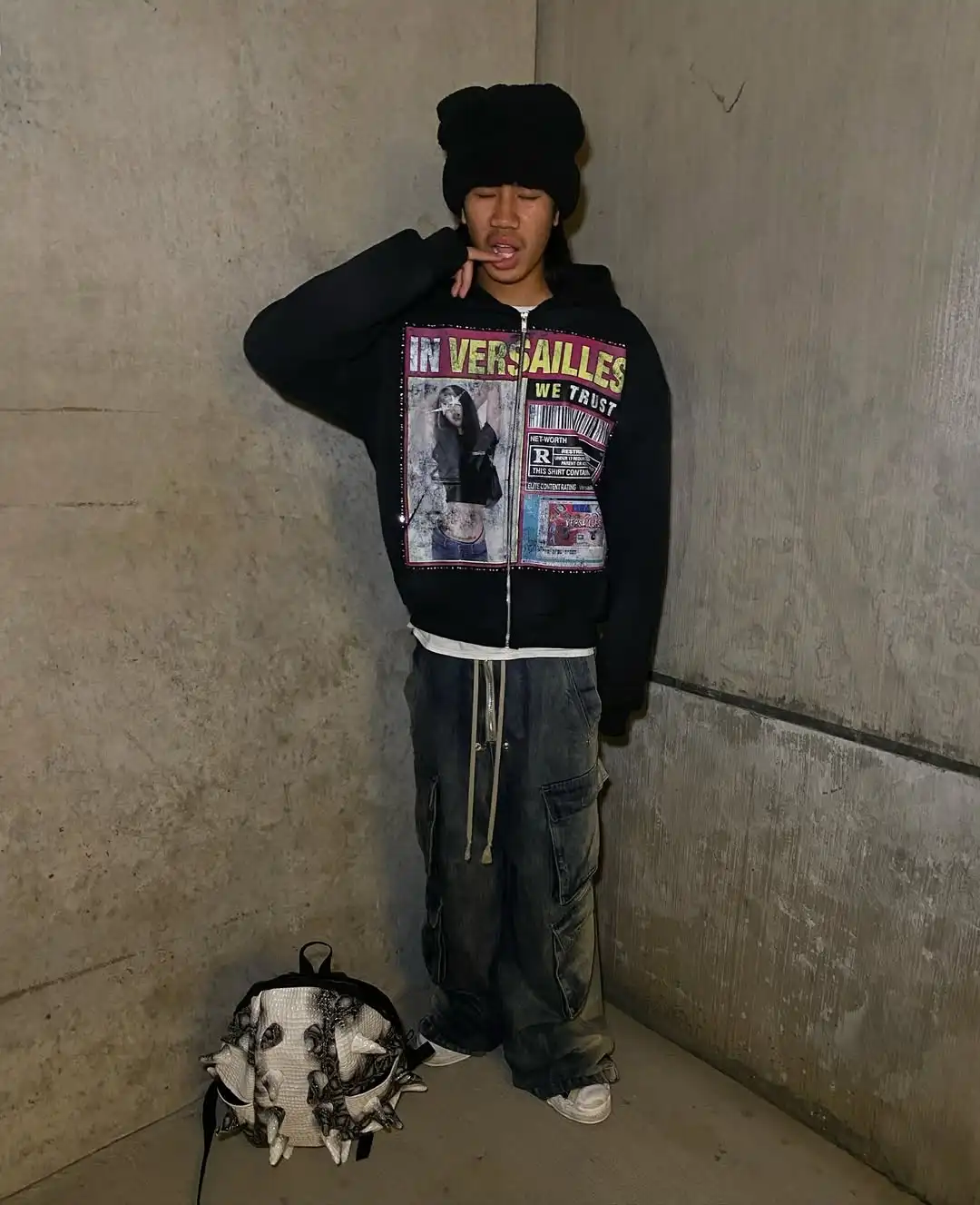 Sudadera con capucha con estampado de moda Retro para hombre y mujer, ropa de calle gótica Y2k, ropa deportiva informal holgada, ropa k pop