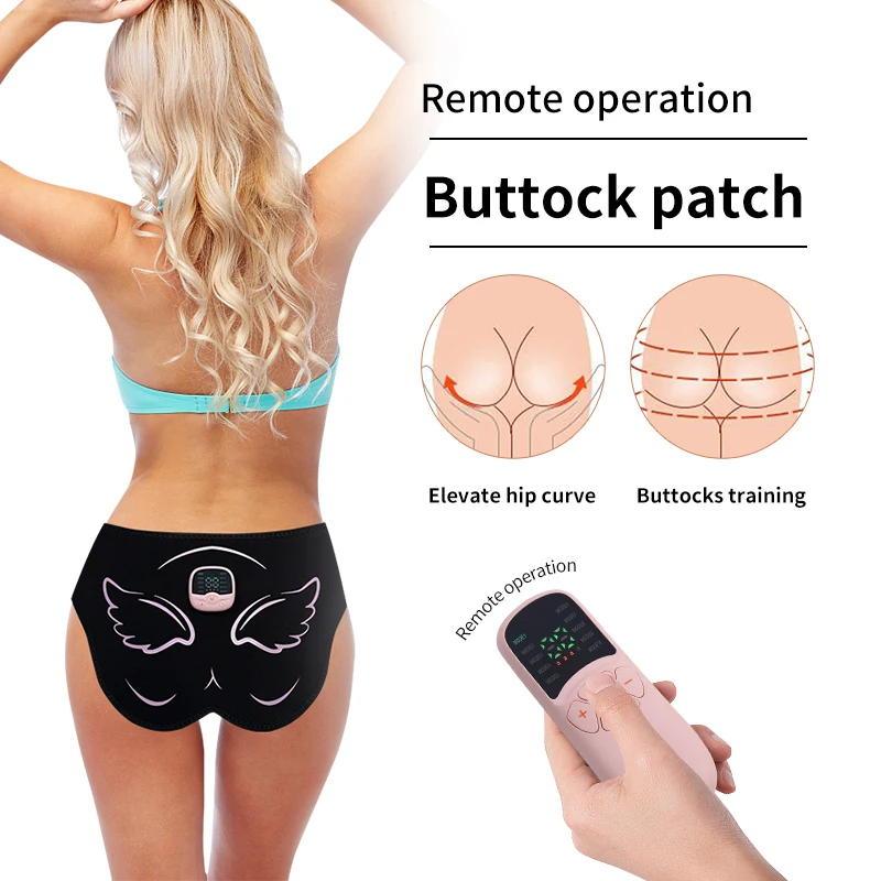 電気 EMS ヒップトレーナー臀部筋肉刺激装置リモコン付き 10 モード 30 トレーニングレベルフィットネスマッサージャー痩身