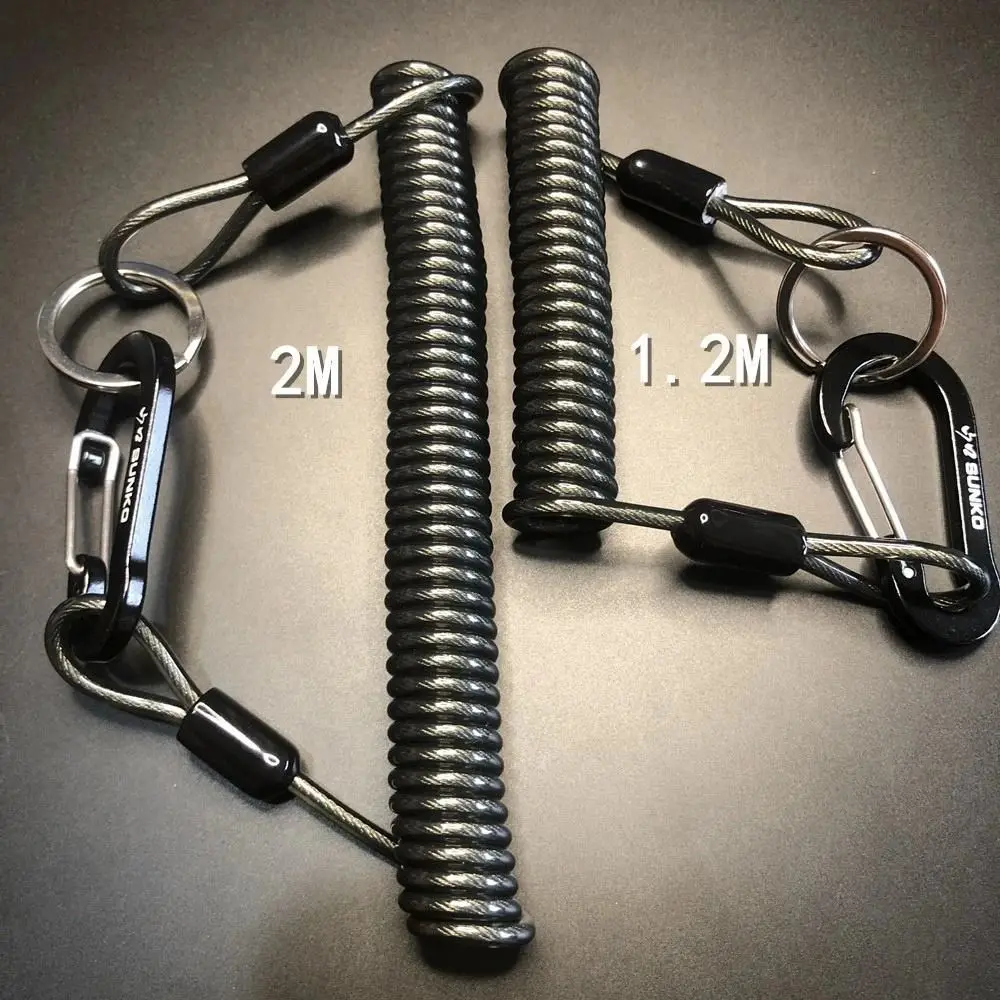 Key Lanyard Fishing Missed Rope Key Koord Key Chain Elastic Coil Stretch Tether Fashion Wire Spring Twisted Lockable Rope