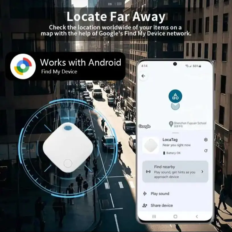 Rastreador de localização RSH via Google's Find Hub App Etiqueta de posicionamento remoto Android Finder Suporte Samsung Pixel Xiaomi VIVO no exterior