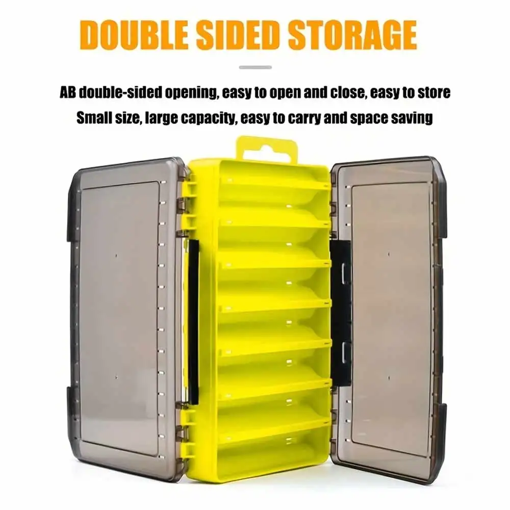 CAZULO Convenient and durable double-sided U-shaped storage fishing gear box - suitable for storing and placing bait and hooks