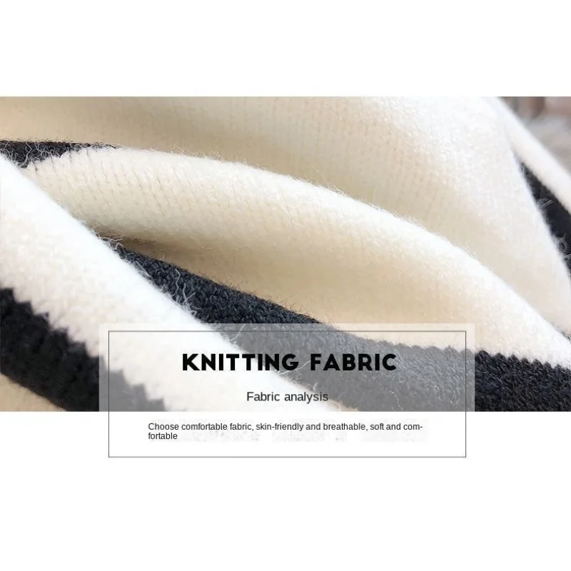 Suéter underlay de listras feminino, pulôver de cueca feminina, suéter premium, estilo curto, popular, primavera e outono, novo, 2024