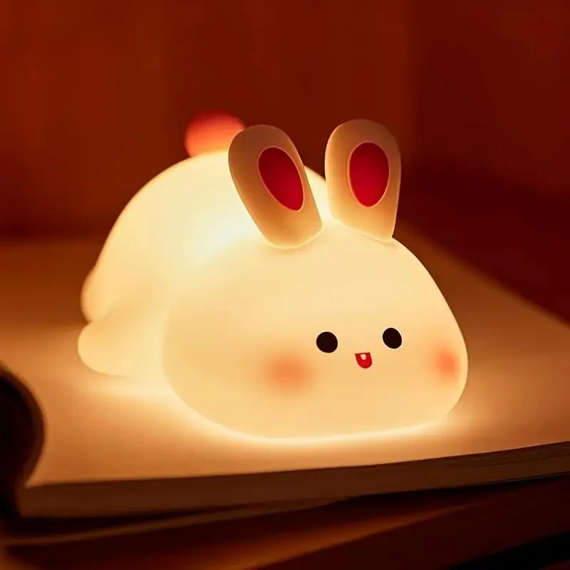 Simpatico animale giraffa panda silicone luce notturna timer lampada da tappatura lampada da notte ricaricabile per bambini ragazzi regalo di compleanno arredamento della camera