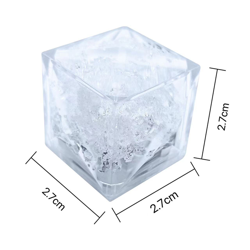 6/12PCS Kinder Bad Spielzeug Simulation Eiswürfel Flüssiges Wasser Sensor Wiederverwendbare Leuchtende Blinkende Eiswürfel für Badewanne, Schwimmbad