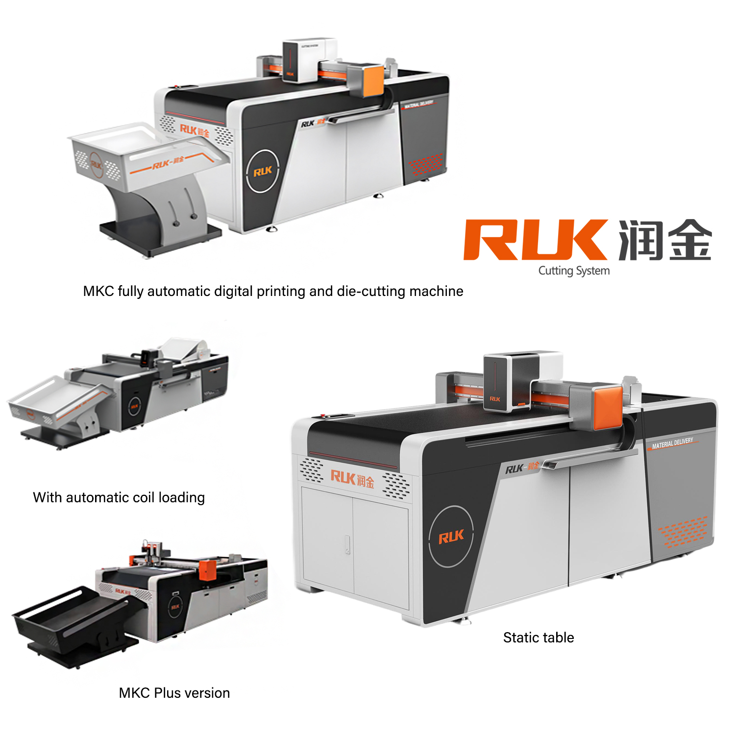 RUK MKC Corrugated Cardboard Oscillating Knife Cutting Machine PP Paper Self-adhesive Corrugated Cutting Machine
