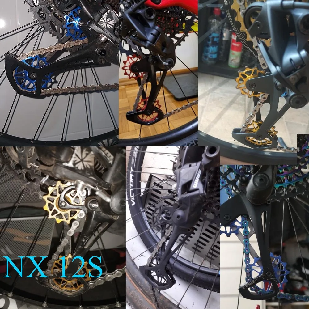 12T 14T Sau Derailleur Ròng Rọc Bộ Rộng Hẹp Răng Hướng Dẫn Bánh Xe Hỗ Trợ 7 8 9 10 11 Tốc Độ cho Shimano Sram MTB Xe Đạp Đường Bộ Phận