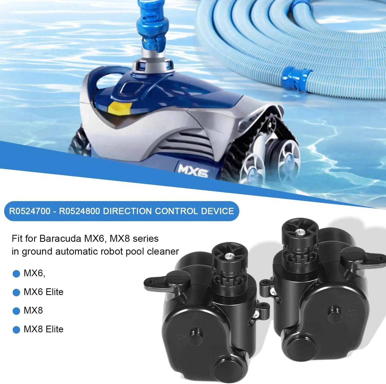 2 pçs r0524700 & r0524800 lado a & b dispositivo de controle para zodíaco baracuda mx8 elite limpador no chão robô automático piscina mais limpo