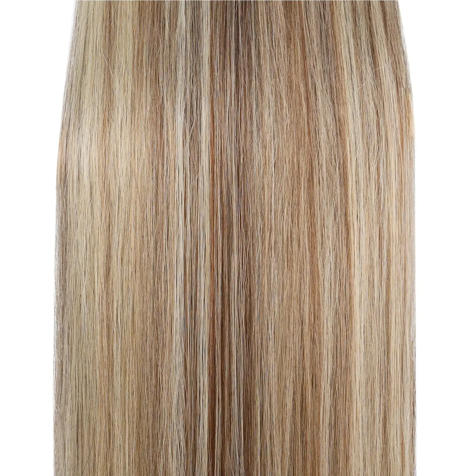 Resaltar cola de caballo larga rubia 120G Clip en extensiones de cabello Clip recto con cordón en extensiones de cabello humano 100% Real # P8/613