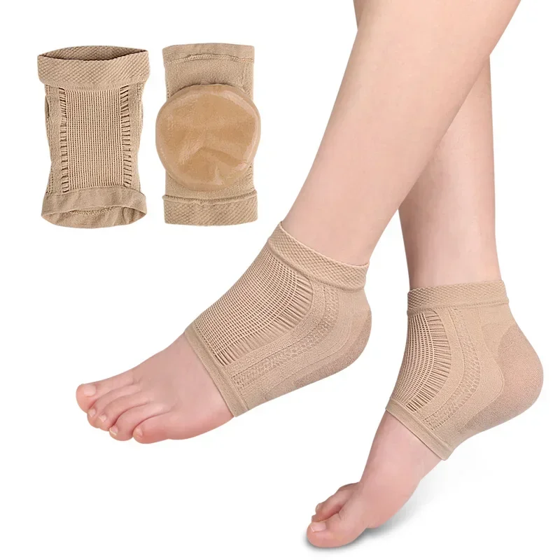 Calcetines de Gel de malla de silicona para el talón, cubierta para los pies, hidratante, antidesgaste, antigrietas secas, calcetines medio cortos, almohadillas para cubrir el talón, Protector del talón