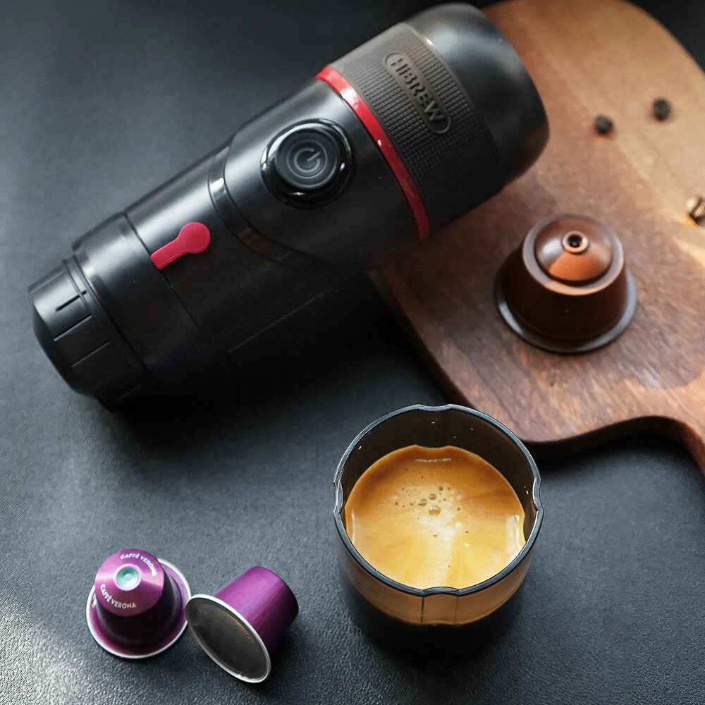 ポータブルコーヒーマシン,車と家庭用,カプセルコーヒーカプセル用の電気プレート,12Vおよびh4