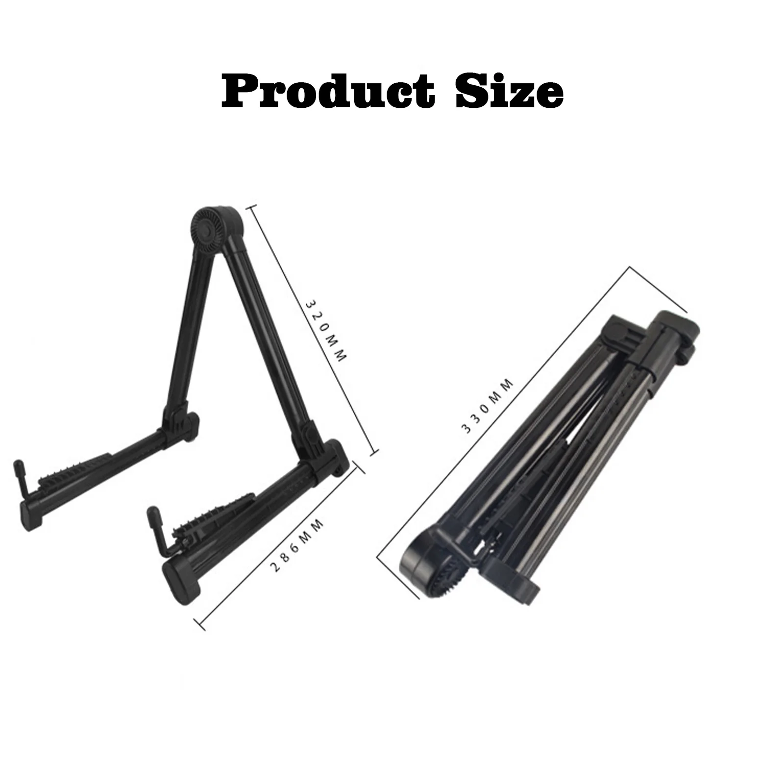 Supporto per chitarra Miwayer pieghevole A Frame Floor ABS universale per basso elettrico classico acustico chitarre Banjo Ukulele portatile