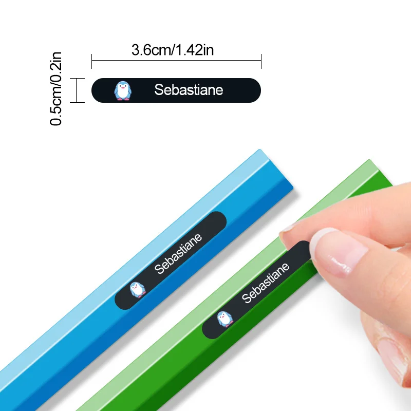 Adesivi con nome personalizzato impermeabile per bottiglie d'acqua e cancelleria per bambini, etichette personalizzate colorate, vinile resistente, ecologico
