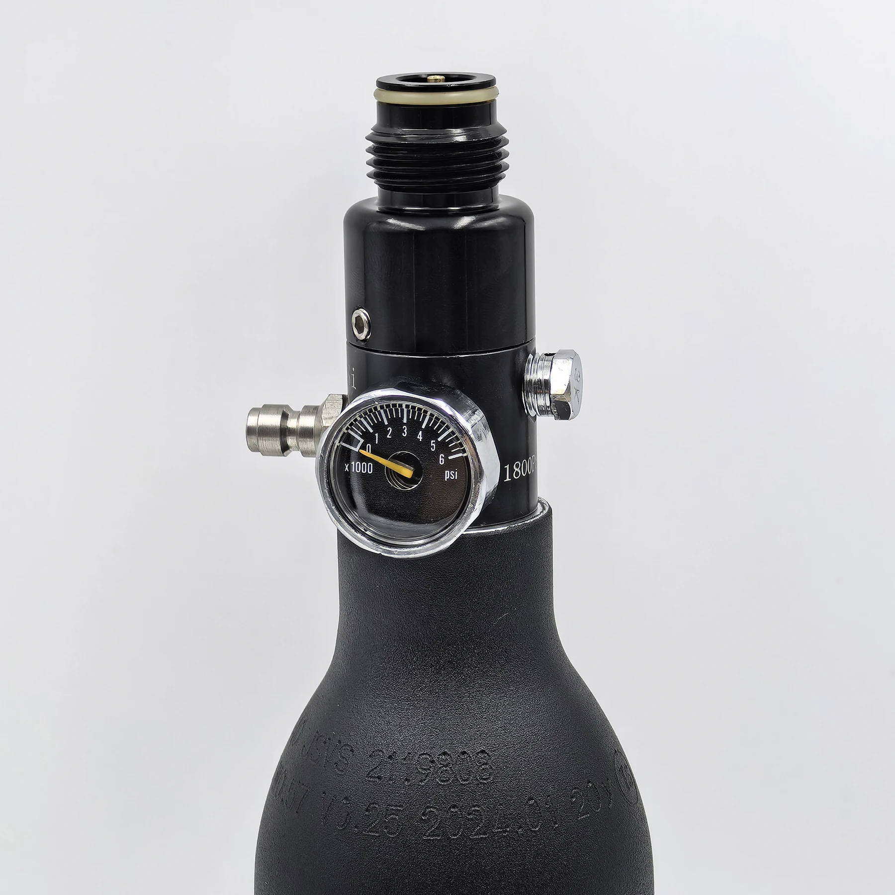 Compressed Air Tank Cylinder Bottle Regulator Pressure Reducing Valve 4500psi Input, 800psi~3000psi Output M18*1.5 5/8"-18UNF