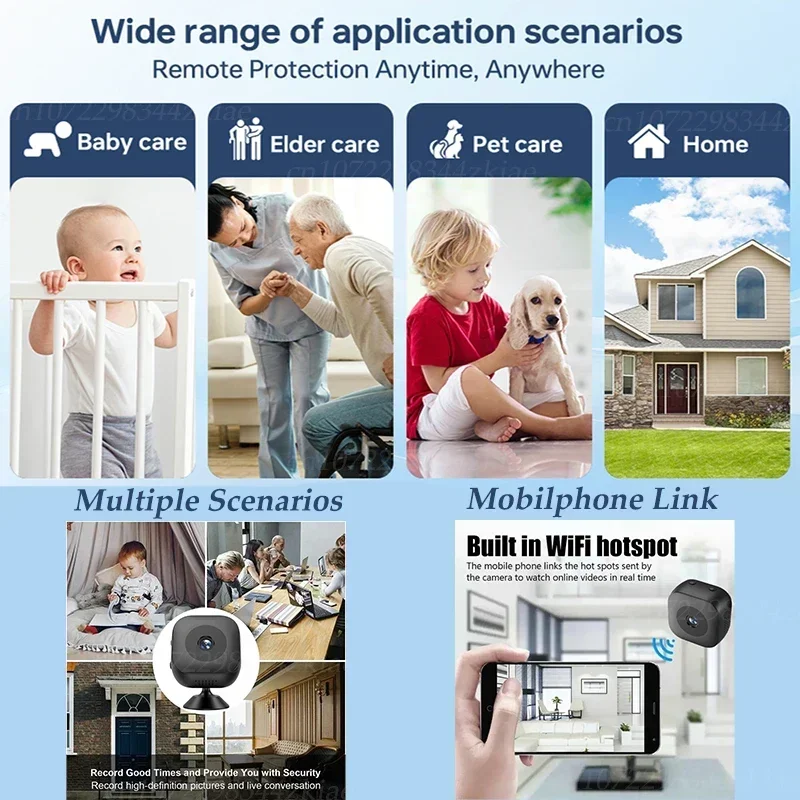 Xiaomi 8K Mini Security Camera High Definition Surveillance Cam with Full Color Night Vision WiFi Monitoring Waterproof  Motion