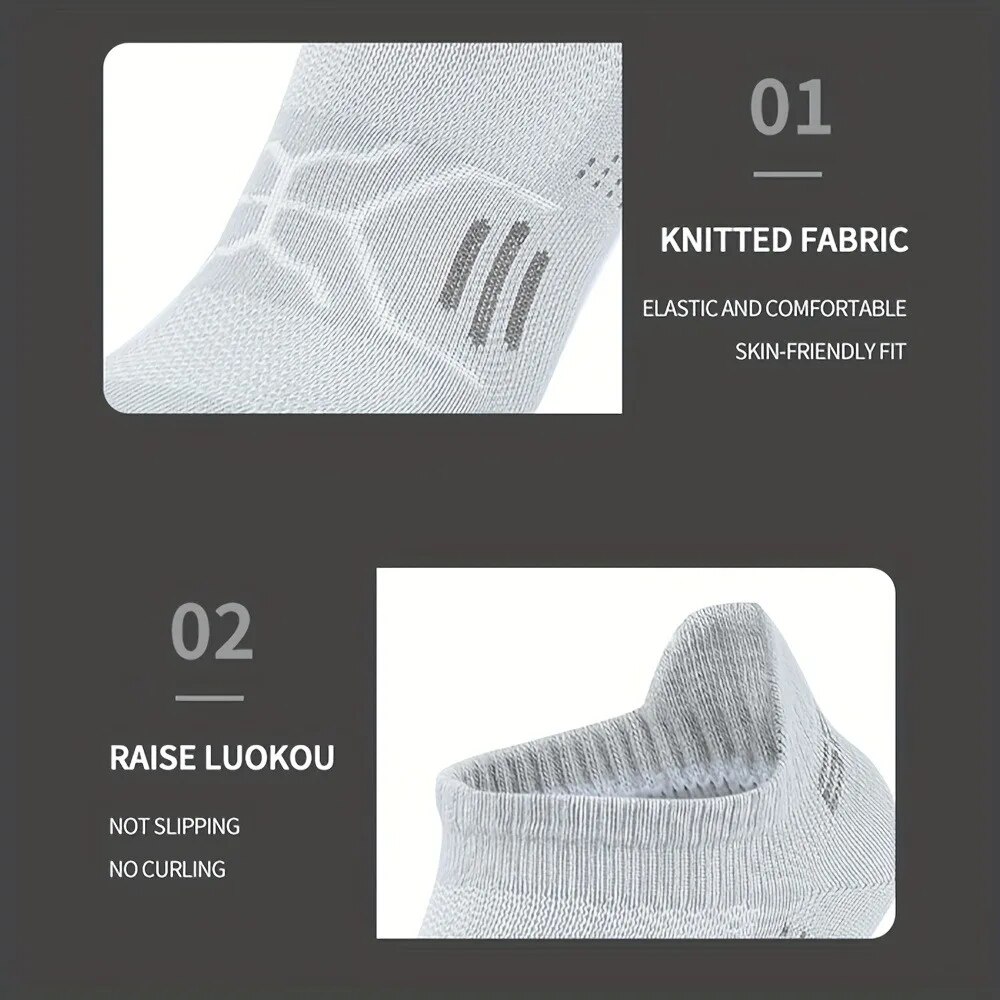 4 pares de calcetines tobilleros de compresión para correr y hacer ejercicio: calcetines transpirables y que absorben la humedad para deportes al aire libre