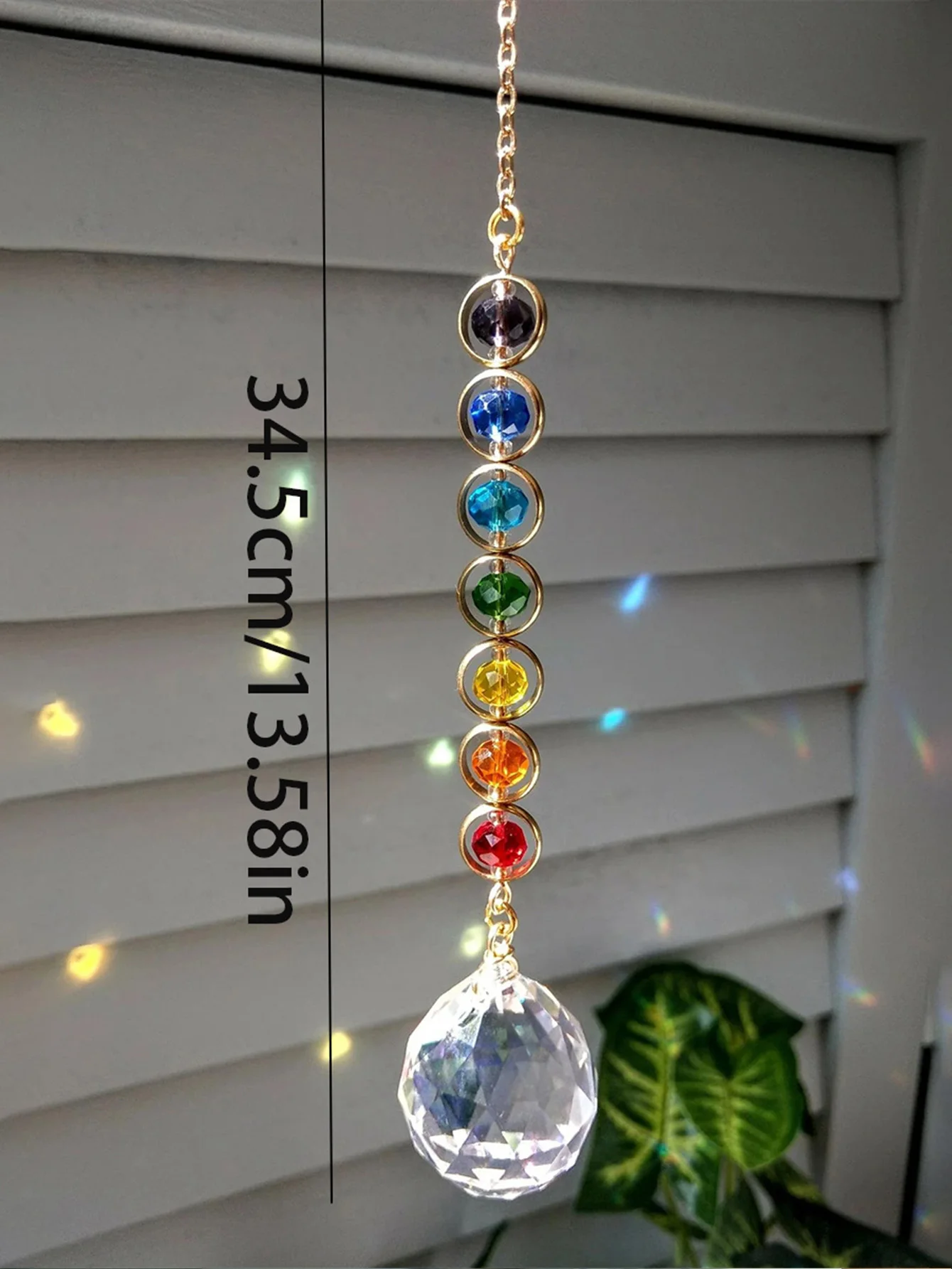 1 PC คริสตัล Suncatcher มือถือสมาธิตกแต่งบ้าน Rainbow Maker Prism Suncatcher (Rainbow และแฟนตาซี)