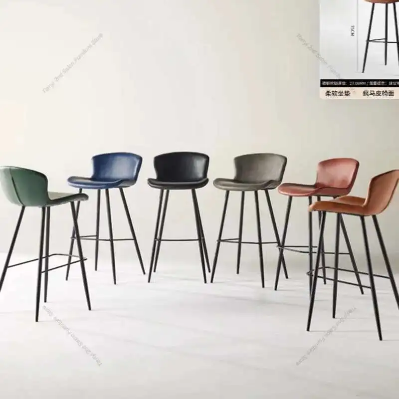 Cadeiras de bar com design minimalista, banco alto, estilo nórdico, escritório, luxo, giratório, recepção, móveis de bar ajustáveis, llbc