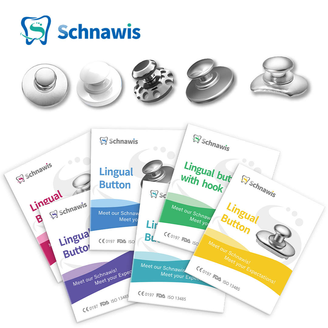 10Pcs/Bag Dentistry Dental Orthodontic Lingual Buttons with Hook Direct Bonded Eyelet Traction Hooks Composite Ceramic Materials