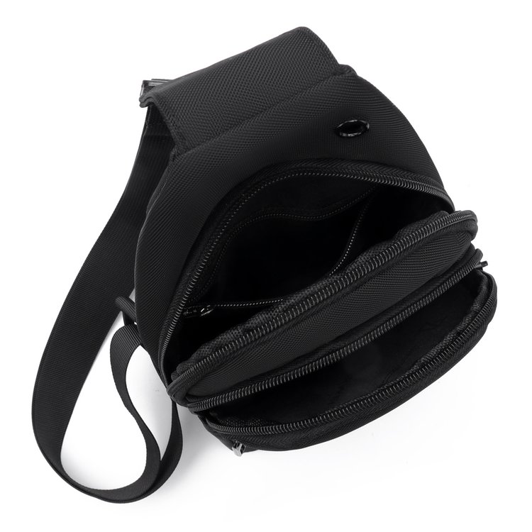 Nova Bolsa Transversal Masculina Impermeável em Tecido Ox, Bolsa Pequena Casual Esportiva, Mochila de Peito Durável em Ny...