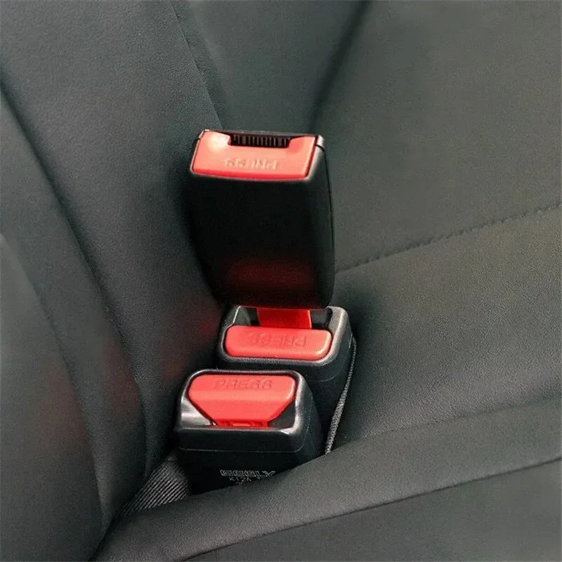 2 pçs cinto de segurança do carro fivela extensão clipe soquete grosso duas peças extensor de carro cinto de segurança estofamento extensão fivela plug fivela