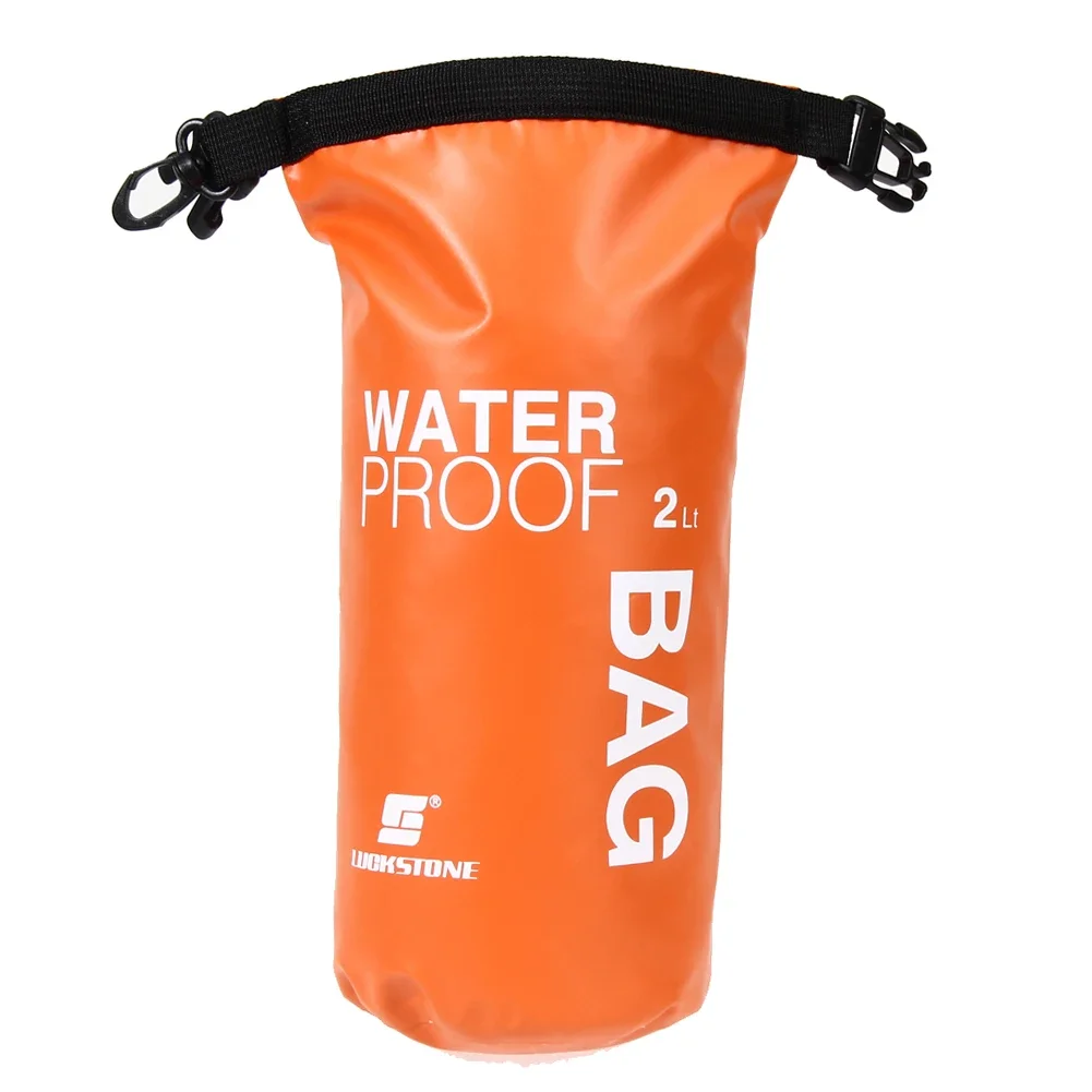 Impermeável Dry Bag Pack para natação, rafting, caiaque, rio Trekking, flutuante, vela, canoagem, canoagem, água de barco, seco Bag, 2L