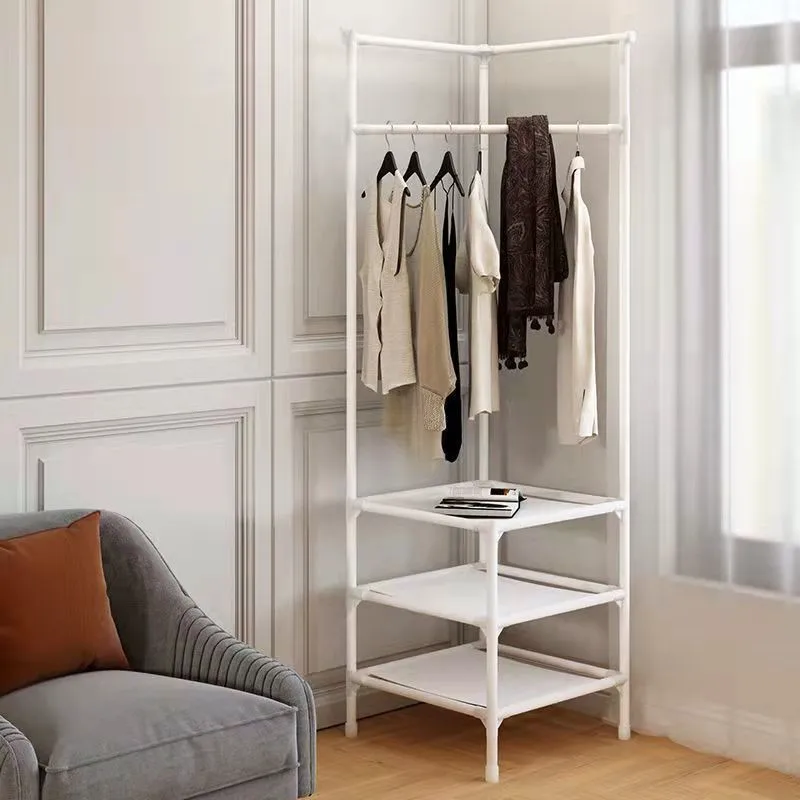 Wall corner clothes rack, multi-layer assembly clothes rack, bedroom corner clothes rack, floor mounted storage rack