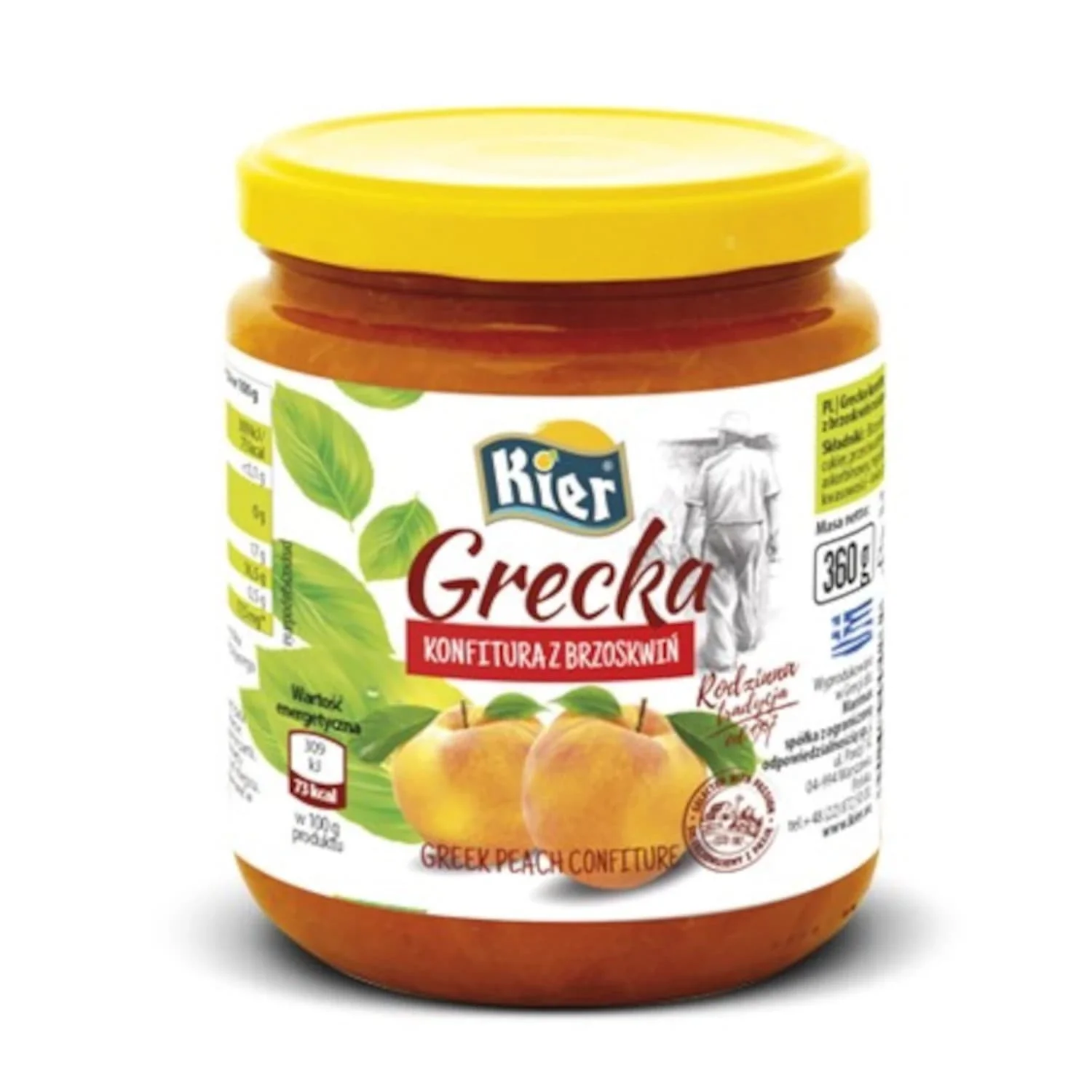 Grecka konfitura z brzoskwiń 360g