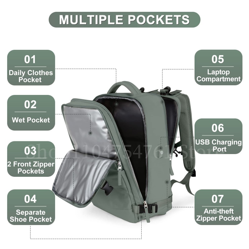 Women's travel backpack large capacity multi-functional duffle bag backpack college student's schoolbag business computer bag