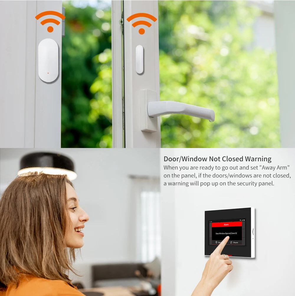 TAIBOAN Wireless 433mhz Window Door Sensor for Home Security System Panel Detect Door Open Alarm Accessories Anti Theft EV1527