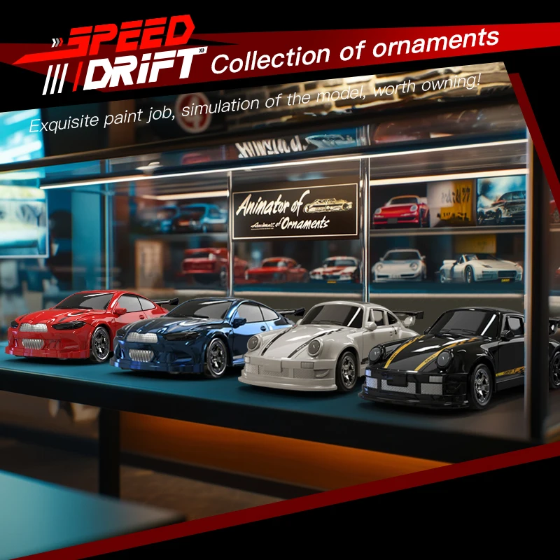 1/64 4WD Rc Drift Auto 2.4G Volledige Schaal 4WD Afstandsbediening Voertuig Kinderspeelgoed voor Jongens Verjaardagscadeautjes Mini Drift Auto Speelgoed
