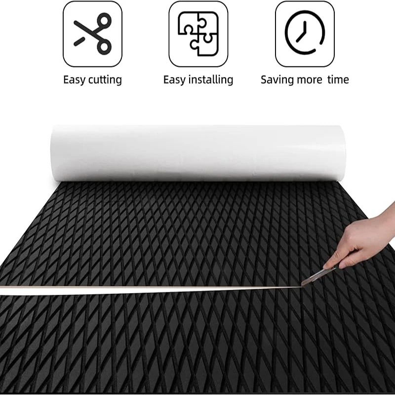 120*30 ซม.EVA กระดานโต้คลื่น Traction Pad Non-SLIP Diamond Grip MAT Trimmable แผ่น KAYAK สเก็ตบอร์ด Skimboard เรือยนต์บันได RAMP