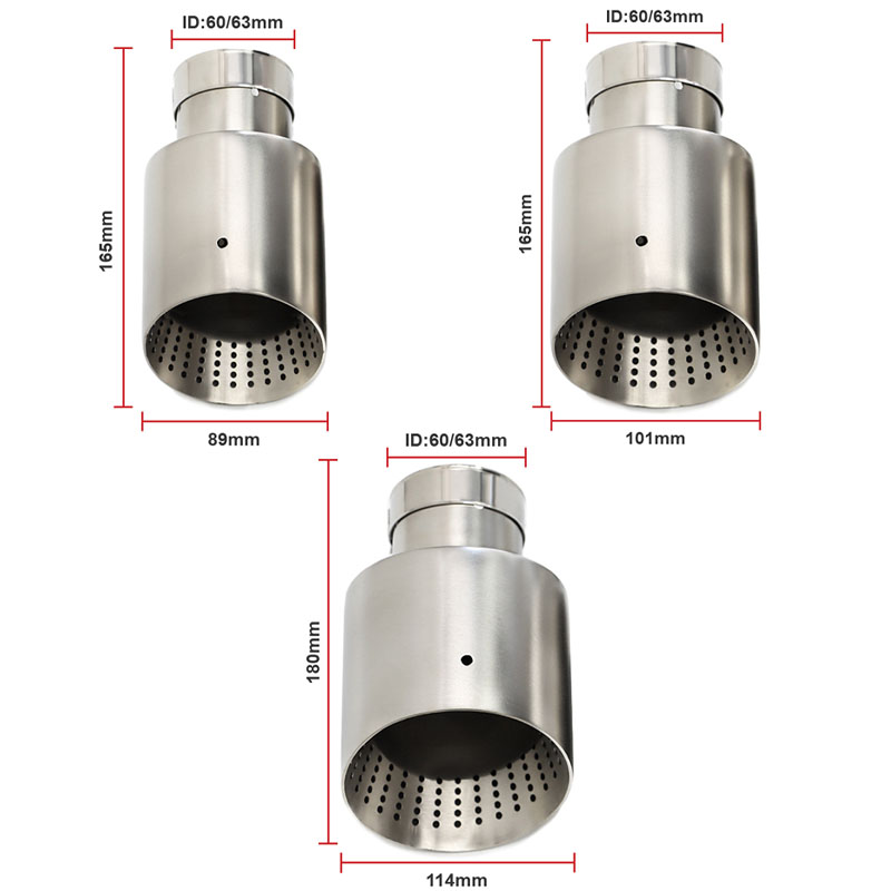 1 Stücke Matte Edelstahl Auto Auspuff Spitze System Rohr Universal Auspuff Spitze Für VW GTI MK7 Golf7 Düse 60 MM 63mm Schalldämpfer Spitze