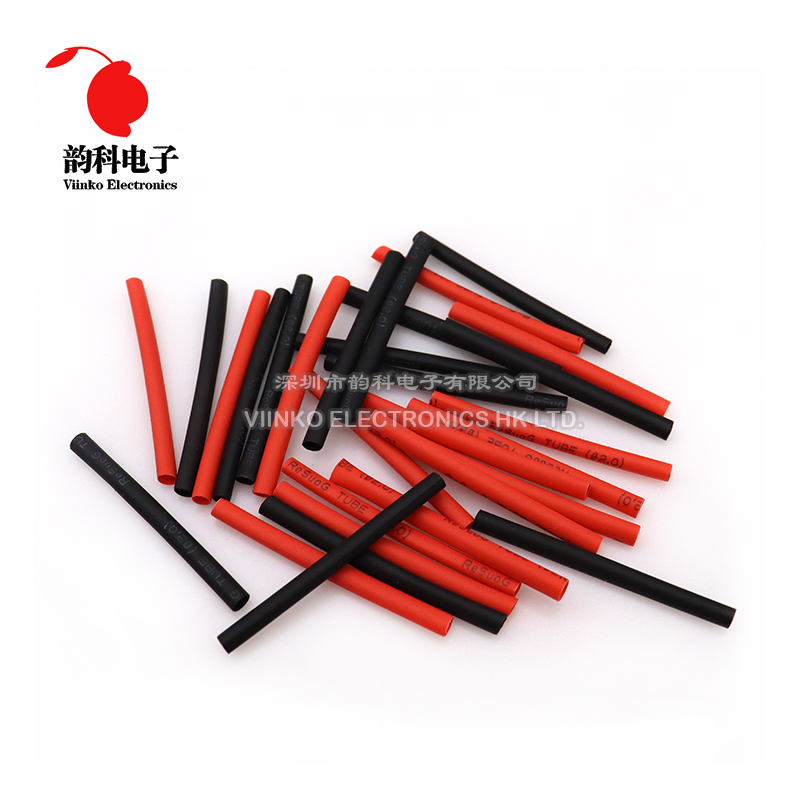 127 Stück 2:1 Schrumpfschlauch Isolierschlauch Rot Schwarz Polyolefin Sortiment Kit Elektrischer Draht Kabel Schrumpfung Schrumpfschlauch