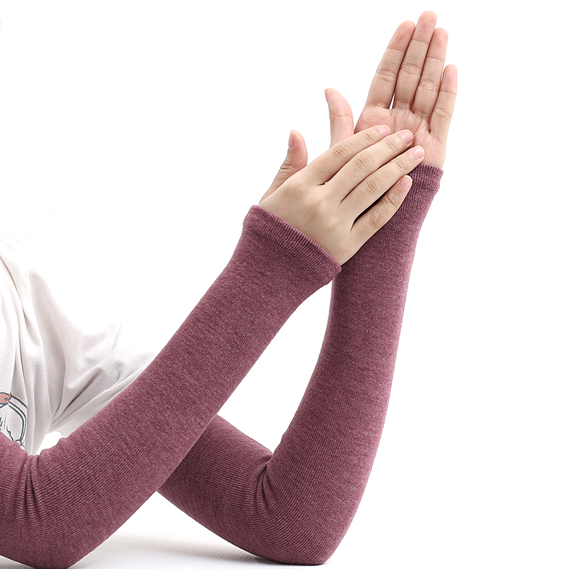 Brazalete cálido de Cachemira para mujer, brazalete alargado para otoño e invierno, manga para conducir, protector de codo de manga falsa más gruesa