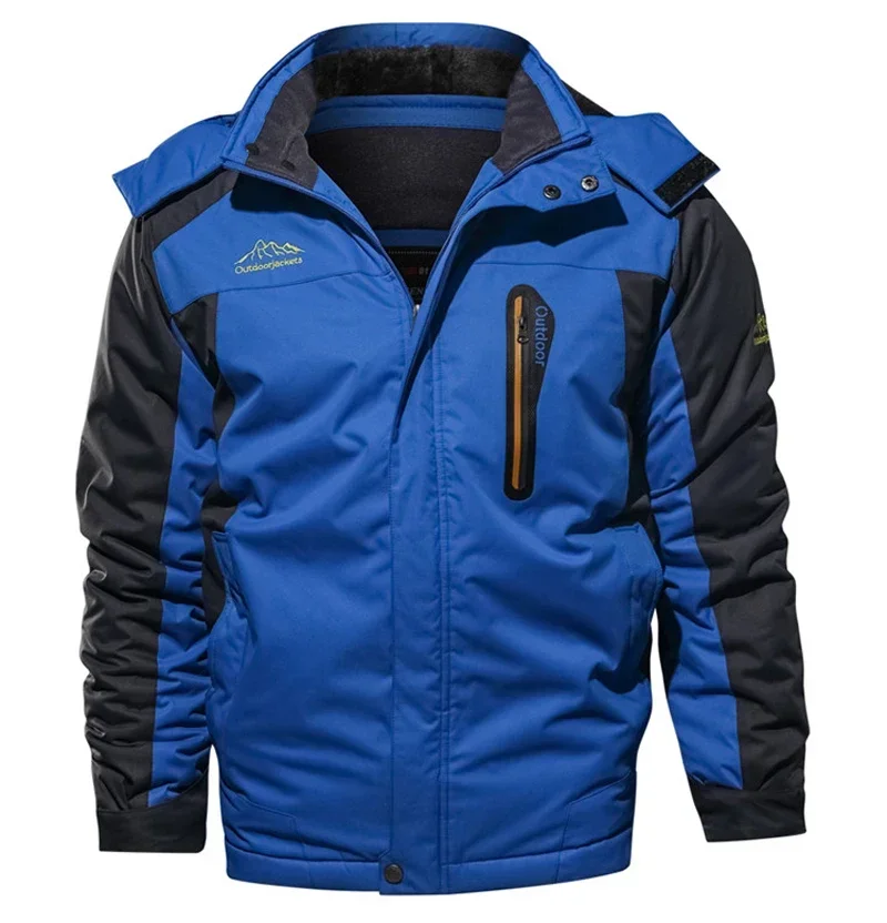 Winterjas mannen Windjack Waterdichte Dikke Bont Capuchon Warme Parka Jas Mannelijke Fleece Ski sneeuw Jassen maat 6XL 7XL 8XL 9XL