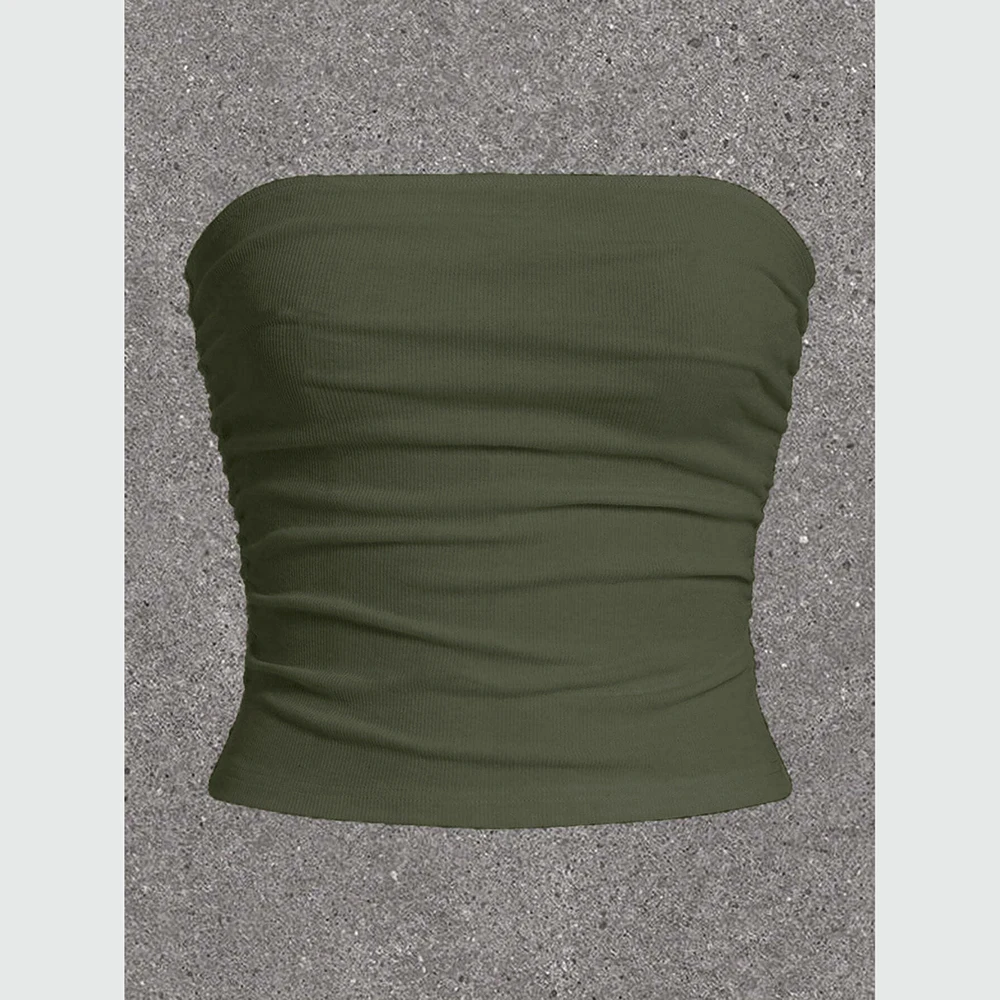 Mia Muse mouwloze tanktops en camis voor dames, off-shoulder skinny fit, Koreaanse stijl, effen zomer, casual basic tops