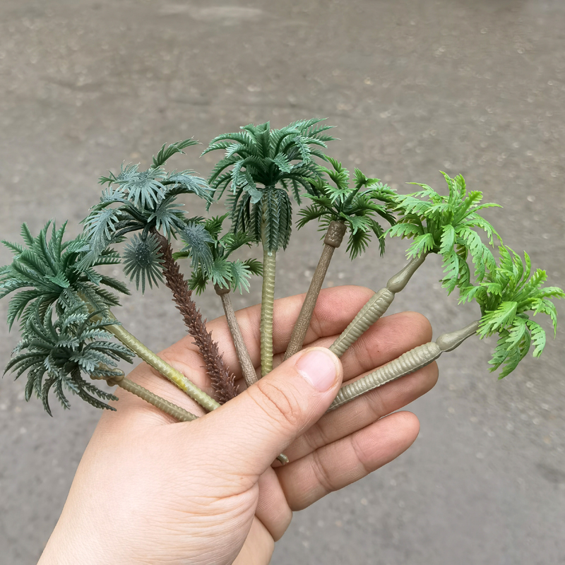 5-20 stücke 4-17cm Modell Palme gemischt Kokosnuss baum Modell Strand Meer Landschaft Layout Zug Eisenbahn Landschaft DIY Mini Diorama