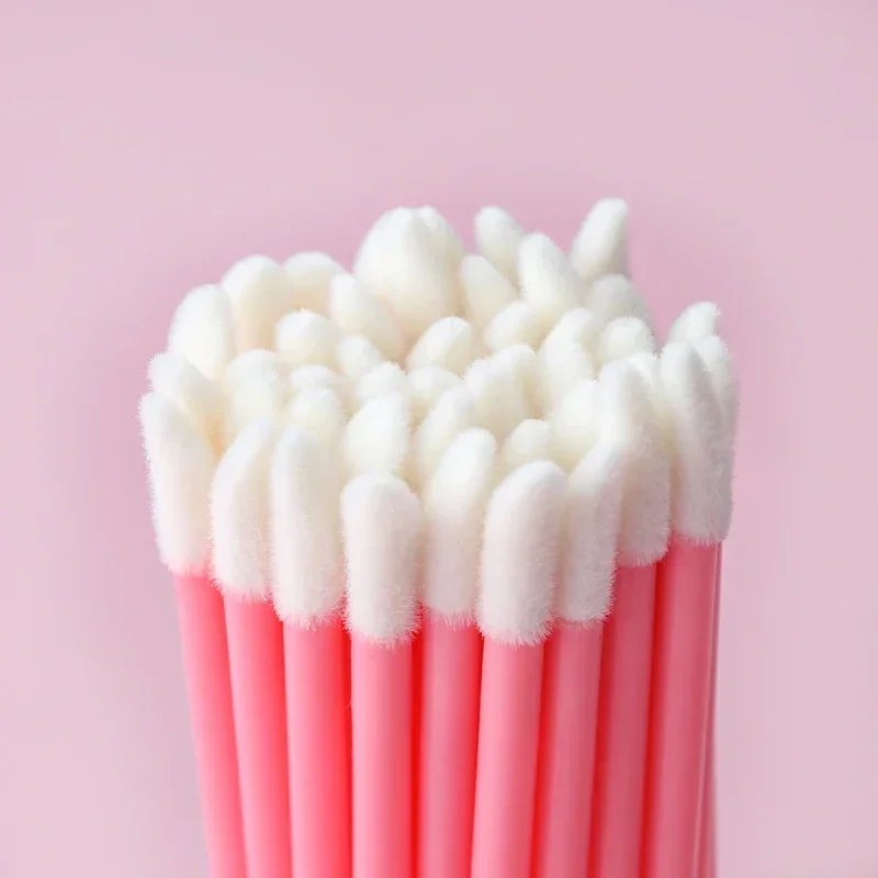 50/100PCS ขายส่งผู้หญิงอุปกรณ์เสริมลิปสติก Hotting แต่งหน้า Disposable Lip Brush GLOSS Wands Applicator Perfect Best Make Up