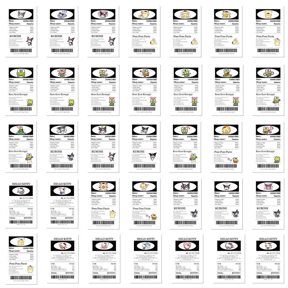 10/30/65pcs Cute Cartoon Anime Sanrio Poster Stickers Waterproof Graffiti Decals DIY Diary Suitcase Car Aesthetic Vinyl Sticker