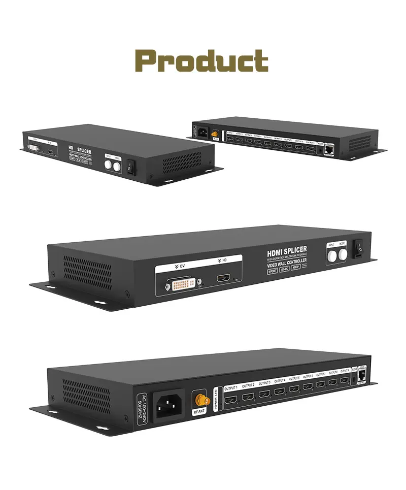 4K HDCP Video Wall Screen Splicer 2X2 3X3 1X4 TV Video Wall Controller LCD Screen Support 3840×2160p@30Hz